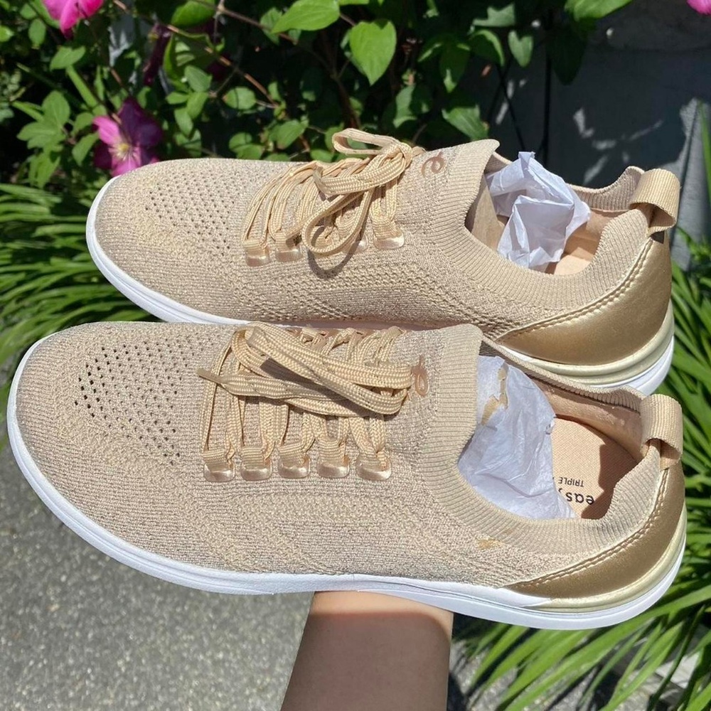 Tan white sneakers